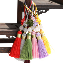 Beautiful handmade bright Chinese knot tassel with Pearl